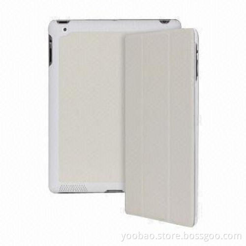 Slim Leather Cases for New iPad/iPad 3 with Sleep Function, Available in White, Black, Red